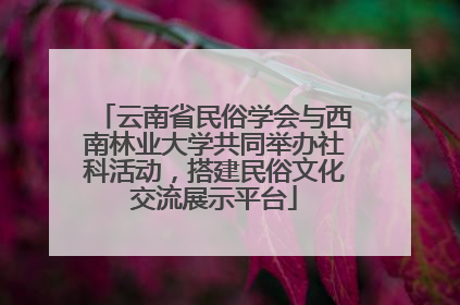 云南省民俗学会与西南林业大学共同举办社科活动，搭建民俗文化交流展示平台