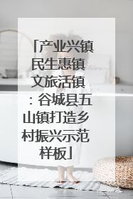 产业兴镇 民生惠镇 文旅活镇：谷城县五山镇打造乡村振兴示范样板