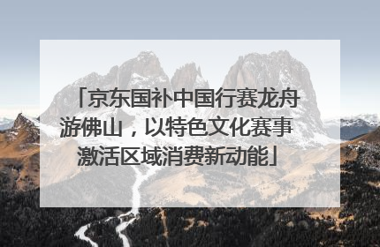 京东国补中国行赛龙舟游佛山，以特色文化赛事激活区域消费新动能