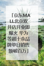 京东MALL北京双井店开业即爆火 华为等超十余品牌单日销售额破百万