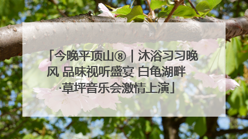 今晚平顶山⑧｜沐浴习习晚风 品味视听盛宴 白龟湖畔·草坪音乐会激情上演