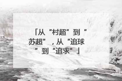 从“村超”到“苏超”，从“追球”到“追求”