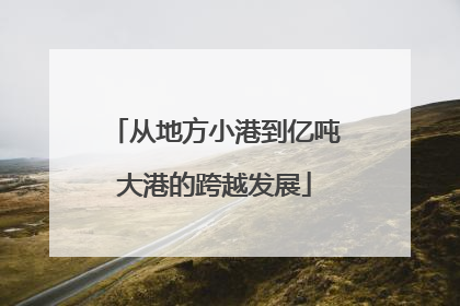 从地方小港到亿吨大港的跨越发展