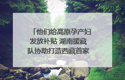 他们给高原孕产妇发放补贴 湖南援藏队协助打造西藏首家高原产儿协同中心