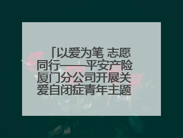 以爱为笔 志愿同行——平安产险厦门分公司开展关爱自闭症青年主题党日活动