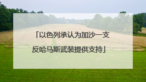 以色列承认为加沙一支反哈马斯武装提供支持