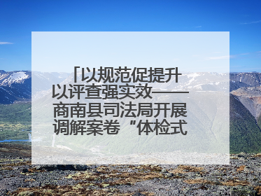 以规范促提升 以评查强实效——商南县司法局开展调解案卷“体检式”评查行动