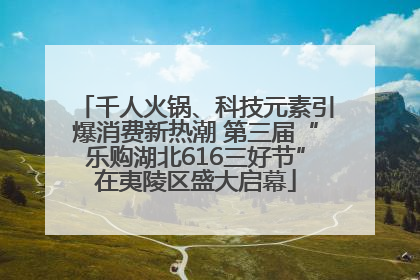 千人火锅、科技元素引爆消费新热潮 第三届“乐购湖北616三好节”在夷陵区盛大启幕