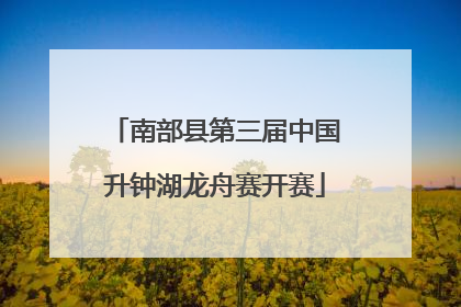 南部县第三届中国升钟湖龙舟赛开赛