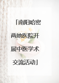 南阳哈密两地医院开展中医学术交流活动