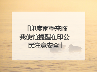 印度雨季来临 我使馆提醒在印公民注意安全