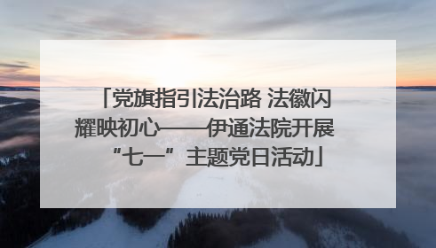 党旗指引法治路 法徽闪耀映初心——伊通法院开展“七一”主题党日活动