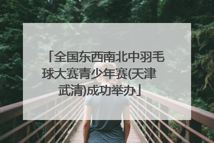 全国东西南北中羽毛球大赛青少年赛(天津武清)成功举办