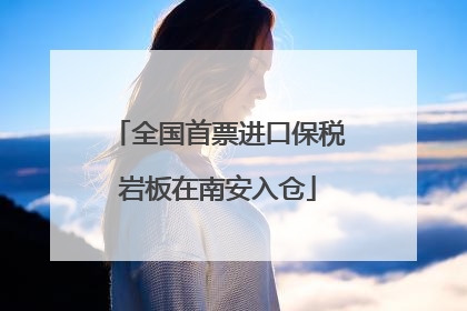 全国首票进口保税岩板在南安入仓