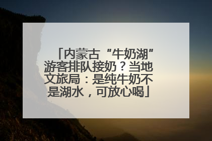 内蒙古“牛奶湖”游客排队接奶？当地文旅局：是纯牛奶不是湖水，可放心喝