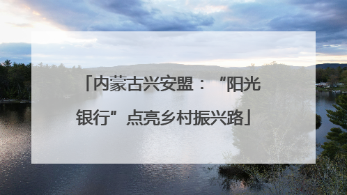 内蒙古兴安盟：“阳光银行”点亮乡村振兴路