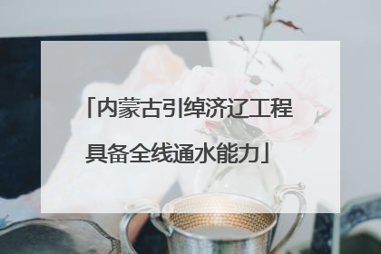 内蒙古引绰济辽工程具备全线通水能力