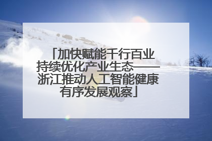 加快赋能千行百业 持续优化产业生态——浙江推动人工智能健康有序发展观察