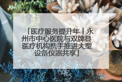 医疗服务提升年丨永州市中心医院与双牌县医疗机构携手推进大型设备仪器共享