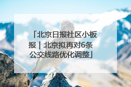 北京日报社区小板报｜北京拟再对6条公交线路优化调整