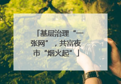基层治理“一张网”，共富夜市“烟火起”
