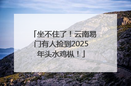 坐不住了！云南易门有人捡到2025年头水鸡枞！