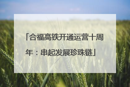 合福高铁开通运营十周年：串起发展珍珠链