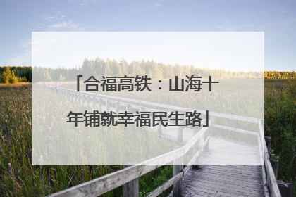 合福高铁：山海十年铺就幸福民生路