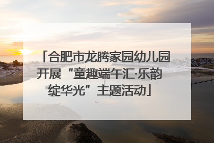 合肥市龙腾家园幼儿园开展“童趣端午汇·乐韵绽华光”主题活动