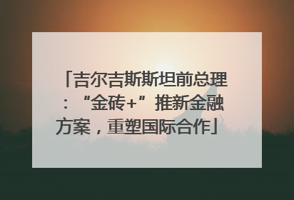 吉尔吉斯斯坦前总理：“金砖+”推新金融方案，重塑国际合作