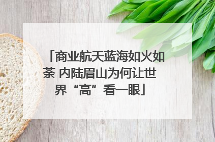 商业航天蓝海如火如荼 内陆眉山为何让世界“高”看一眼