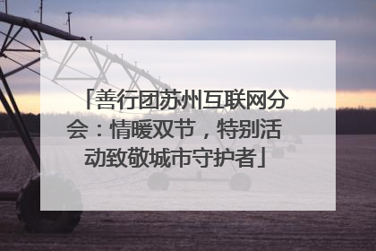 善行团苏州互联网分会：情暖双节，特别活动致敬城市守护者