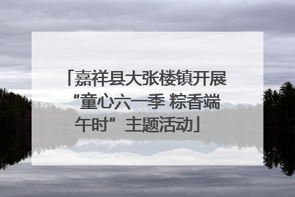 嘉祥县大张楼镇开展“童心六一季 粽香端午时”主题活动