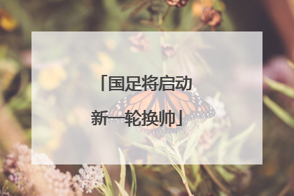 国足将启动新一轮换帅
