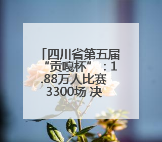 四川省第五届“贡嘎杯”：1.88万人比赛3300场 决出26组冠军