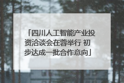 四川人工智能产业投资洽谈会在蓉举行 初步达成一批合作意向