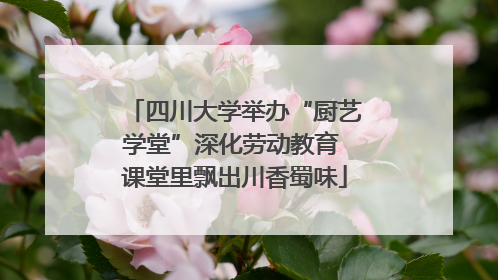四川大学举办“厨艺学堂”深化劳动教育 课堂里飘出川香蜀味