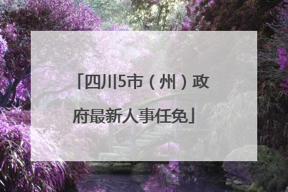 四川5市（州）政府最新人事任免