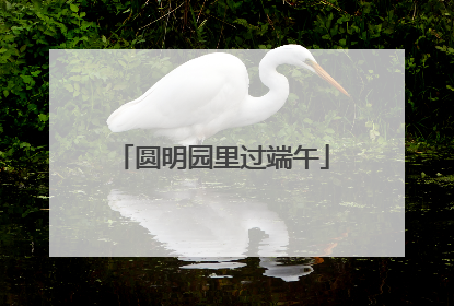 圆明园里过端午