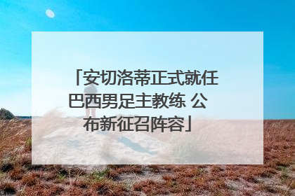 安切洛蒂正式就任巴西男足主教练 公布新征召阵容