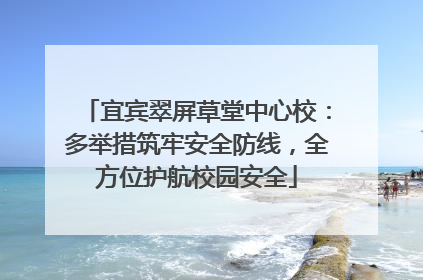 宜宾翠屏草堂中心校：多举措筑牢安全防线，全方位护航校园安全