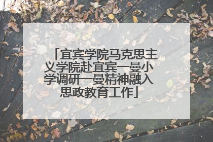 宜宾学院马克思主义学院赴宜宾一曼小学调研一曼精神融入思政教育工作