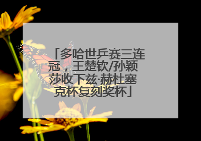 多哈世乒赛三连冠，王楚钦/孙颖莎收下兹·赫杜塞克杯复刻奖杯