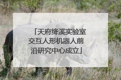 天府绛溪实验室交互人形机器人前沿研究中心成立