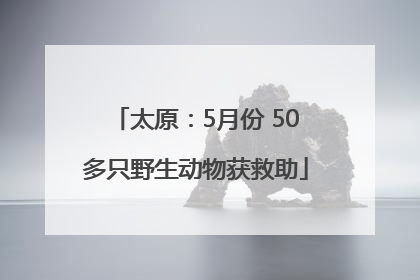 太原：5月份 50多只野生动物获救助