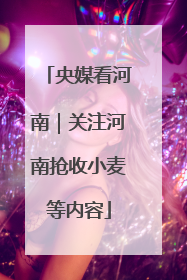 央媒看河南｜关注河南抢收小麦等内容