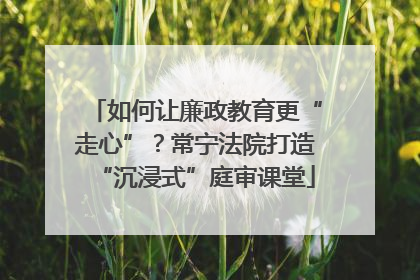 如何让廉政教育更“走心”？常宁法院打造“沉浸式”庭审课堂