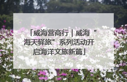 威海营商行｜威海“海天驿旅”系列活动开启海洋文旅新篇