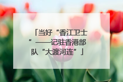 当好“香江卫士”——记驻香港部队“大渡河连”