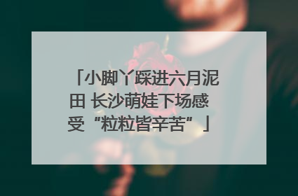 小脚丫踩进六月泥田 长沙萌娃下场感受“粒粒皆辛苦”